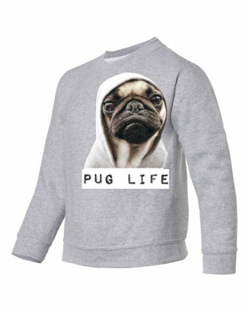 PUG LIFE  - Cotton Ouaté Col Rond (Unisexe) Pour Enfant