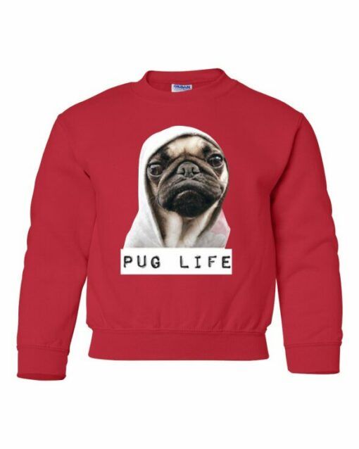 PUG LIFE  - Cotton Ouaté Col Rond (Unisexe) Pour Enfant