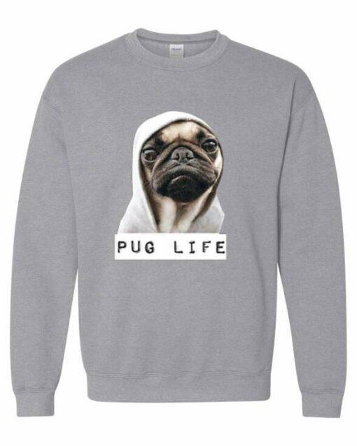 PUG LIFE  - Cotton Ouaté Col Rond (Unisexe) Pour Adultes