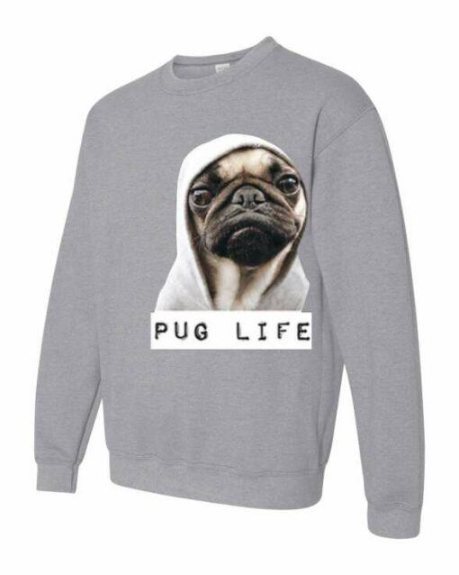 PUG LIFE  - Cotton Ouaté Col Rond (Unisexe) Pour Adultes