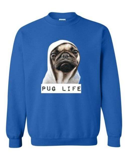 PUG LIFE  - Cotton Ouaté Col Rond (Unisexe) Pour Adultes