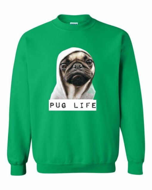 PUG LIFE  - Cotton Ouaté Col Rond (Unisexe) Pour Adultes