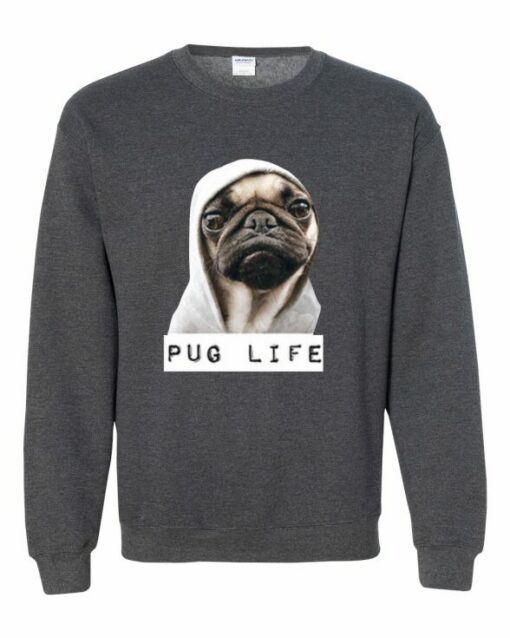 PUG LIFE  - Cotton Ouaté Col Rond (Unisexe) Pour Adultes