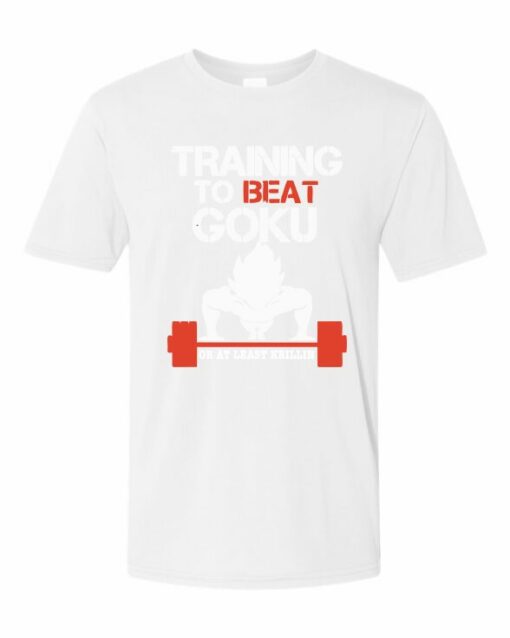 TRAINING TO BEAT GOKU  - Adult Performance Polyester T-shirt