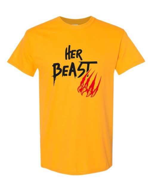 HER BEAST - T-shirt Col Rond Pour Adultes