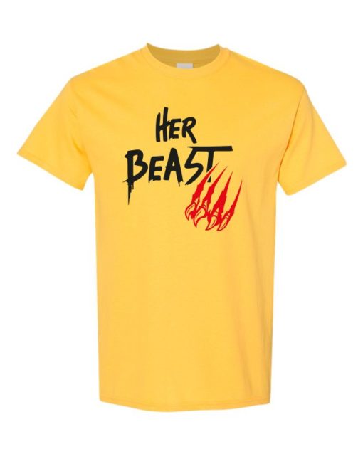 HER BEAST - T-shirt Col Rond Pour Adultes