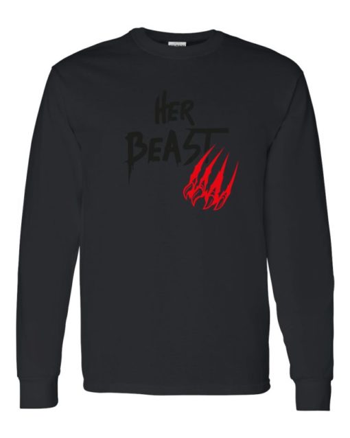 HER BEAST - Adult Long Sleeve Round-neck T-shirt