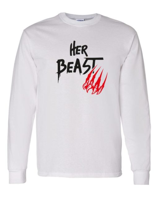 HER BEAST - T-shirt Manche Long Col Rond Pour Adultes