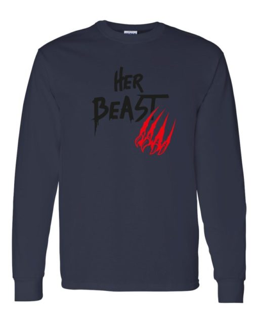 HER BEAST - Adult Long Sleeve Round-neck T-shirt