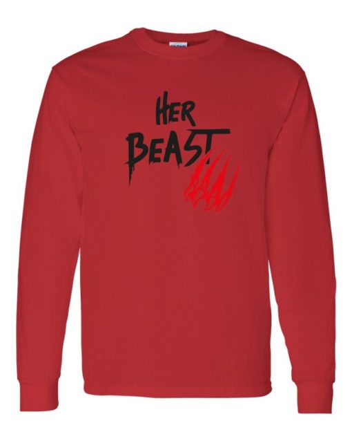 HER BEAST - T-shirt Manche Long Col Rond Pour Adultes