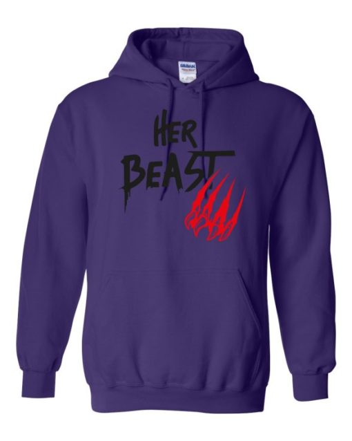 HER BEAST - Cotton Ouaté Kangourou (Unisexe) Pour Adulte