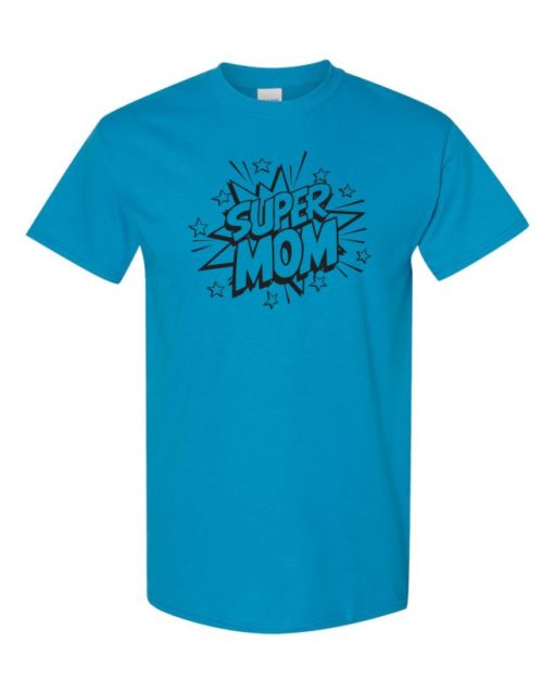 SUPER MOM CARTOON - Adult Round-neck T-shirt