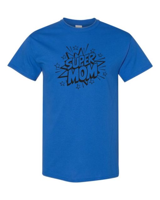 SUPER MOM CARTOON - Adult Round-neck T-shirt