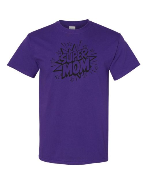 SUPER MOM CARTOON - Adult Round-neck T-shirt