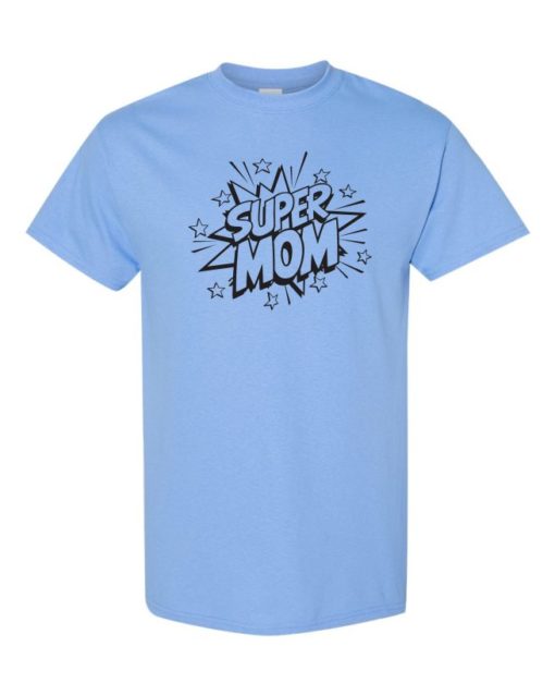 SUPER MOM CARTOON - Adult Round-neck T-shirt