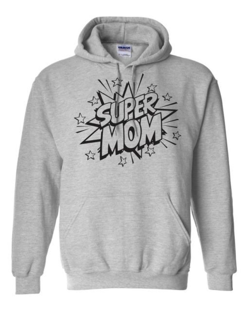 SUPER MOM CARTOON - Adult Hooded Sweatshirt (Unisex)