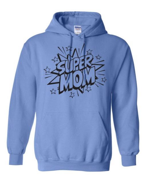 SUPER MOM CARTOON - Adult Hooded Sweatshirt (Unisex)