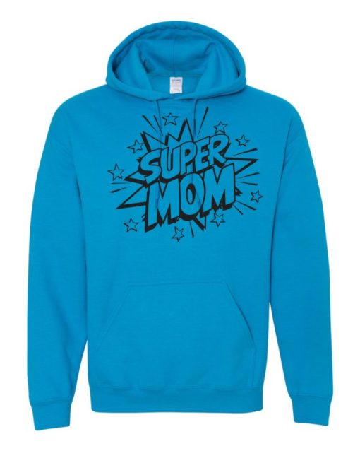 SUPER MOM CARTOON - Adult Hooded Sweatshirt (Unisex)