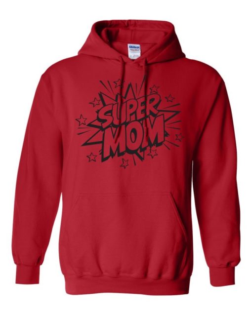 SUPER MOM CARTOON - Adult Hooded Sweatshirt (Unisex)