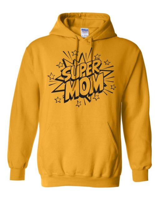 SUPER MOM CARTOON - Adult Hooded Sweatshirt (Unisex)