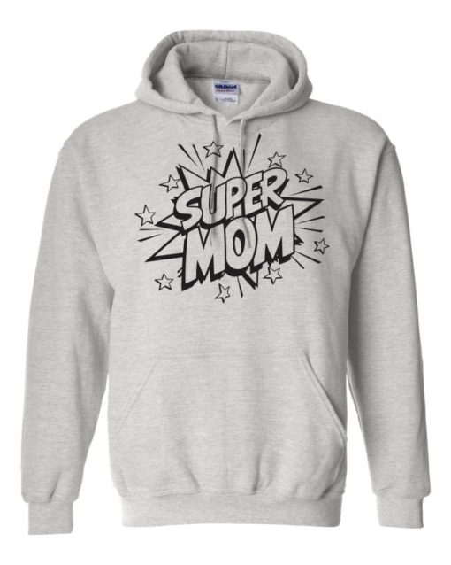 SUPER MOM CARTOON - Adult Hooded Sweatshirt (Unisex)