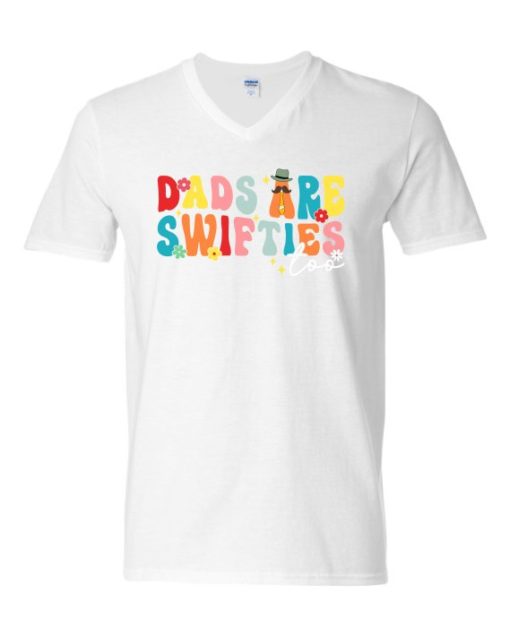 DADS ARE SWIFSTIES  - Adult V-neck T-shirt