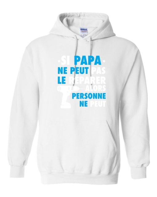 SI PAPA NE PE - Cotton Ouaté Kangourou (Unisexe) Pour Adulte