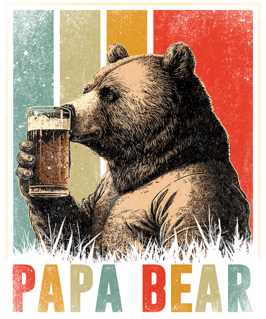 Papa Bear T Shirt Time