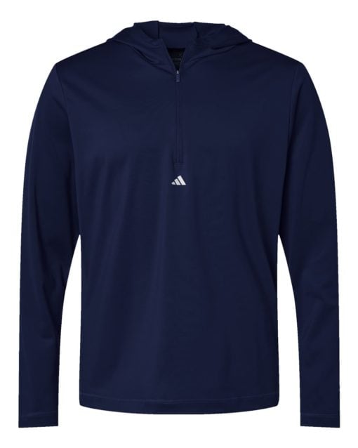 Adidas Lightweight Performance Quarter-Zip Hooded Pullover