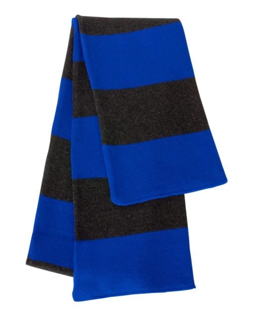 Sportsman Rugby-Striped Knit Scarf