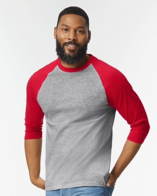 Gildan Heavy Cotton™ Raglan Three-Quarter Sleeve T-Shirt