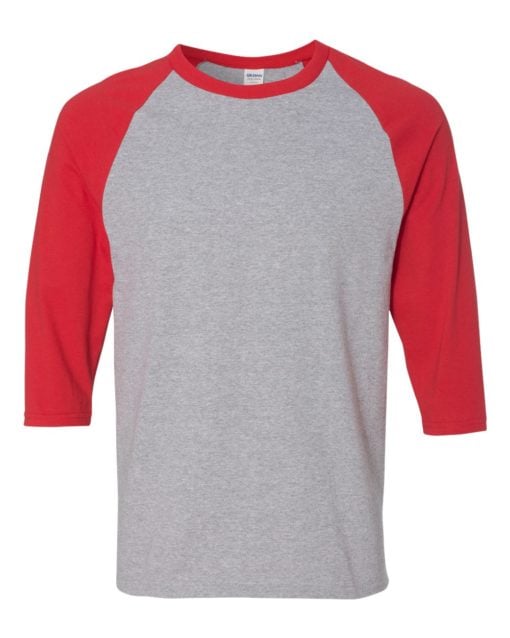 Gildan Heavy Cotton™ Raglan Three-Quarter Sleeve T-Shirt